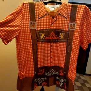 Mens Oktoberfest Lederhosen Tshirt XL